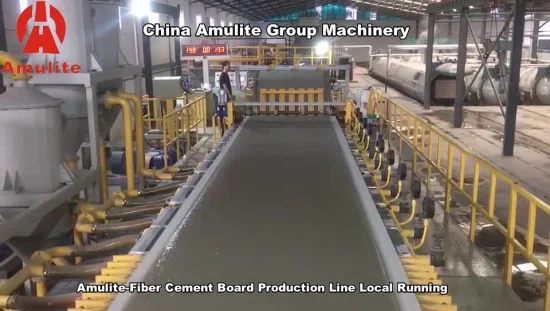 Ligne de production de panneaux de ciment-fibre d'amulite à chargement et déchargement directs en usine